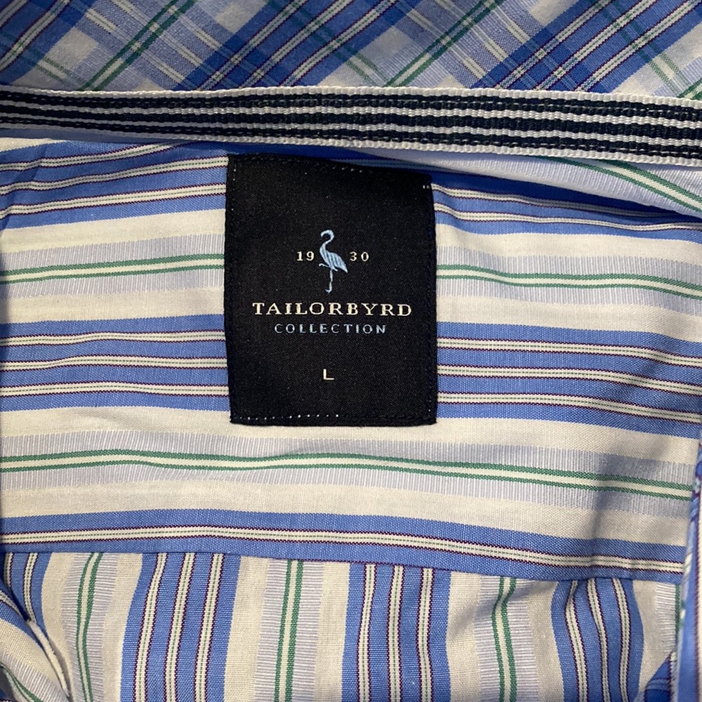 Tailorbyrd collection men’s striped dress shirt - Picture 3 of 4
